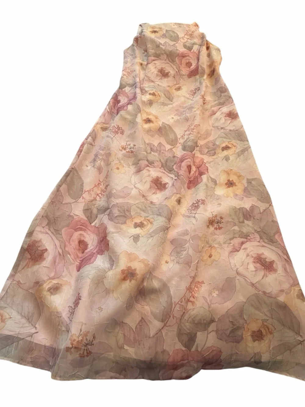 Vintage Algo Sleeveless Maxi Dress in Soft Blush-Measurements state Size Medium - Picture 5 of 15